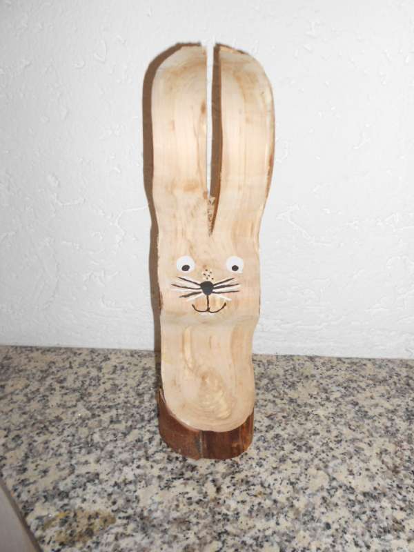 Osterhase Hase aus massivem Holz Ostern Dekohase 30cm hoch #12