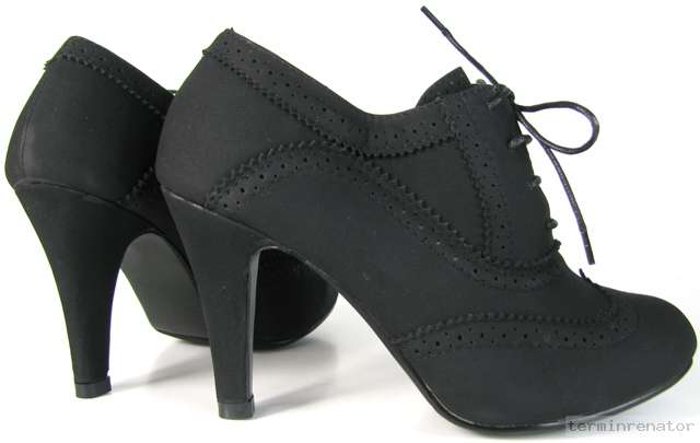 Damen Pumps Schnürpumps Schnür Schuhe Hochfrontpumps Oxford