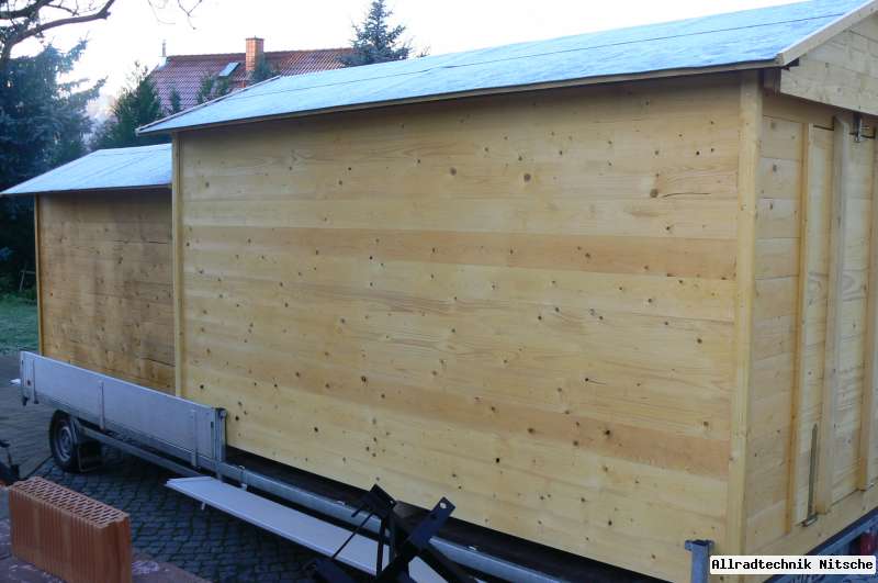 Holzhaus Ziegenstall Schafstall Anhänger Gartenhaus 6,3qm Holzstärke