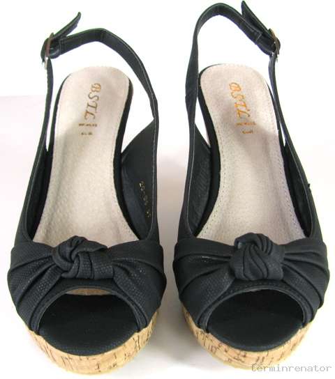 Plateau Sandalen Sandaletten Keilabsatz Peeptoe Pumps