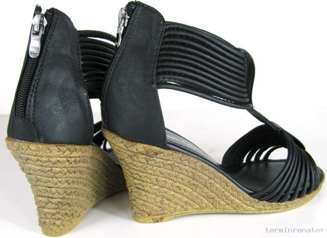 Leichte Sandalen Riemchen Keilabsatz Wedges Sandaletten