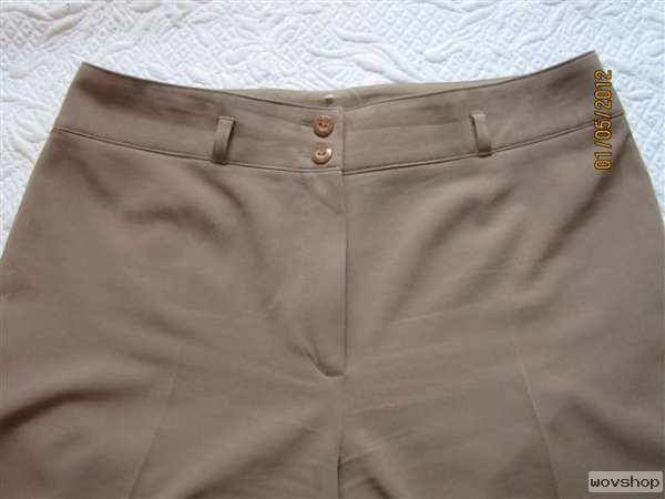 NA128 GIORGIO leichte Damen Hose, Stretch, sandfarben/hellbraun Gr. 42