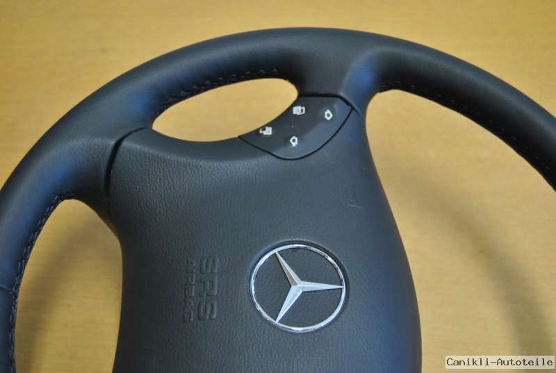 Original MERCEDES W203 S203 LEDER Lenkrad mit AIRBAG Neuwertig mit