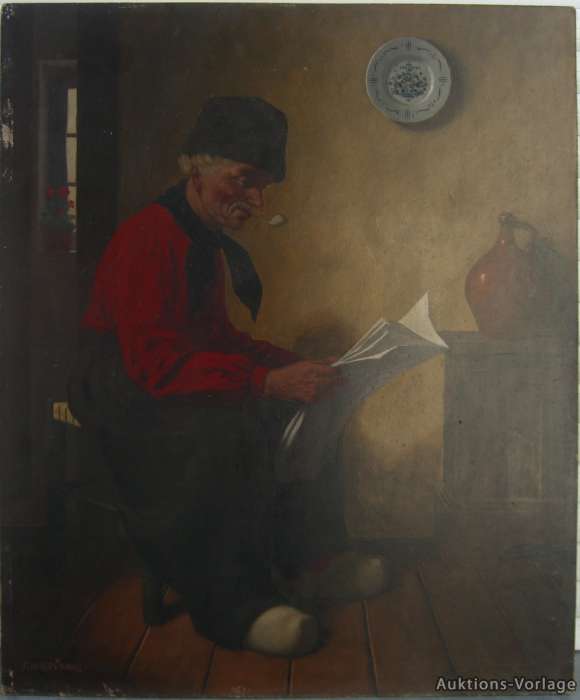 FRIEDRICH HEINRICH BRÜHNE *1887 DÜSSELDORFER SCHULE °INTERIEUR